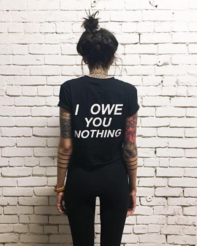 i owe you nothing