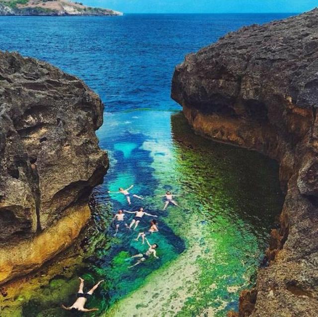 The natural swimming pool at Nusa Penida